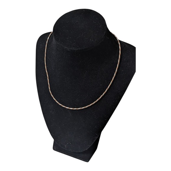 Milor Italy Sterling Silver & Gold Accent Vermeil Snake Chain Necklace 925 - Picture 1 of 6